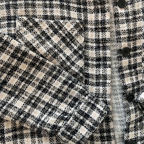 Plaid Textured Tweed Jacket - Picture 4 of 6